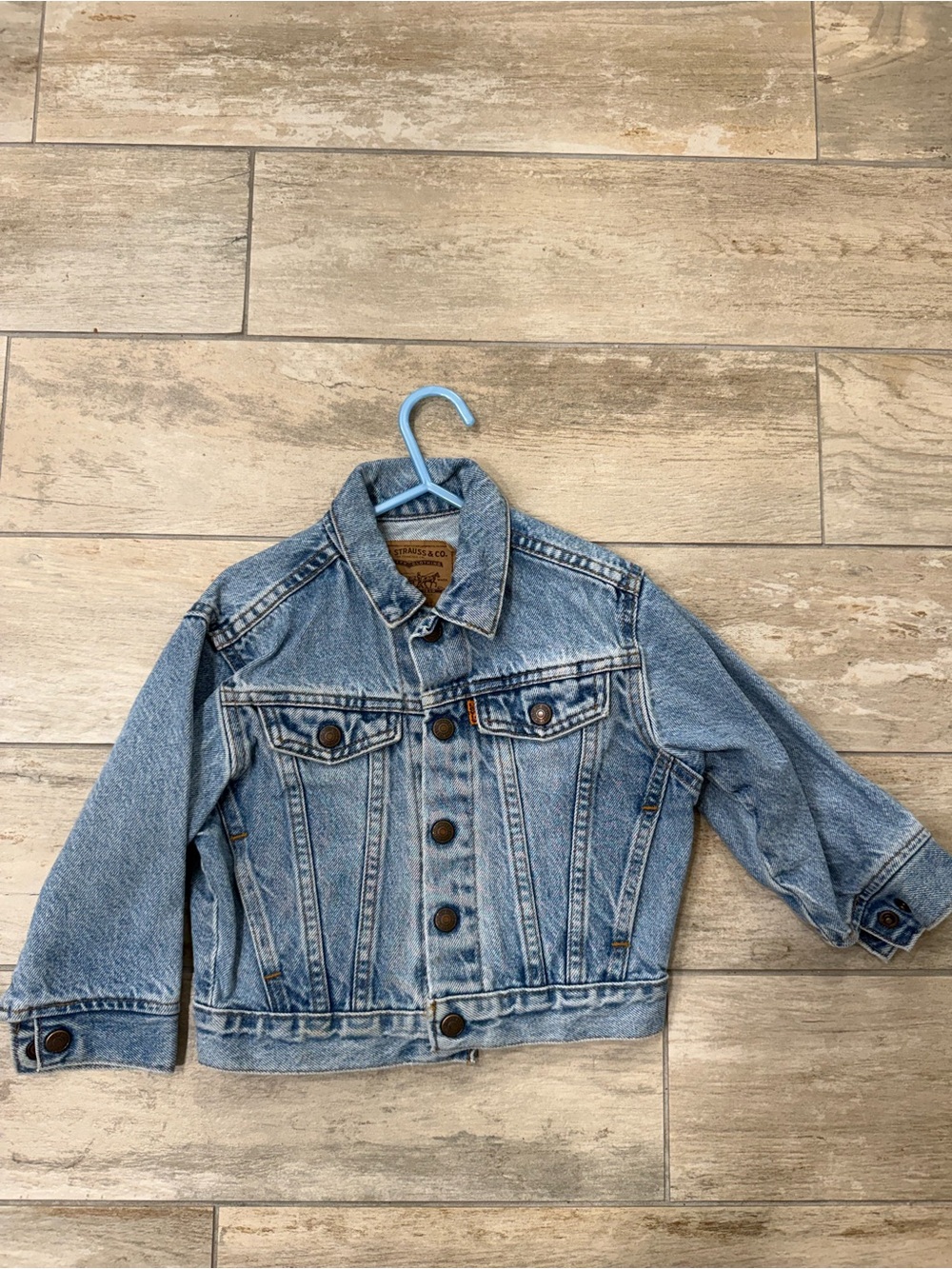 Levi's Vintage Trucker Style Denim Jacket. Orange Tab. Size 3T